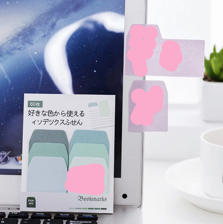 Wholesale Fresh gradient color multi-color index Post-It note index note bookkeeping tool message note n times Post 60