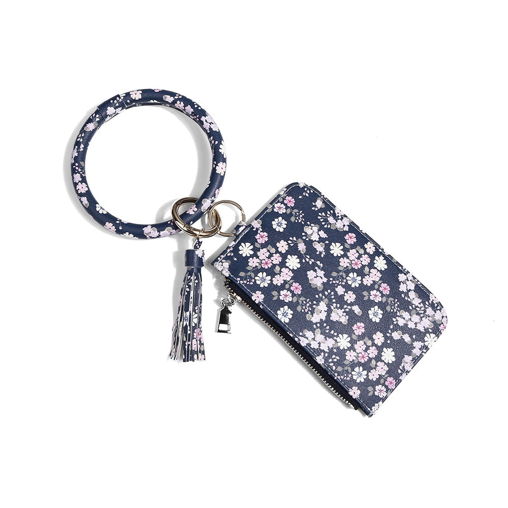 Wholesale Popular PU Leather Coin Purse Keychain