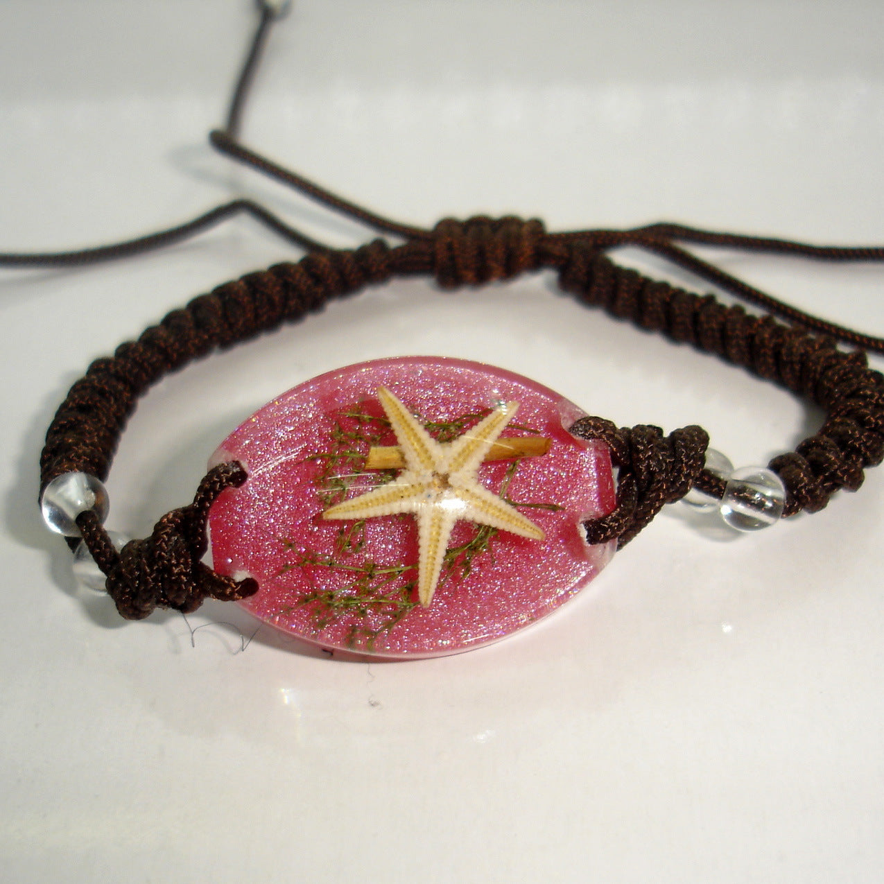 Wholesale 12pcs Natural Starfish Conch Resin Bracelet