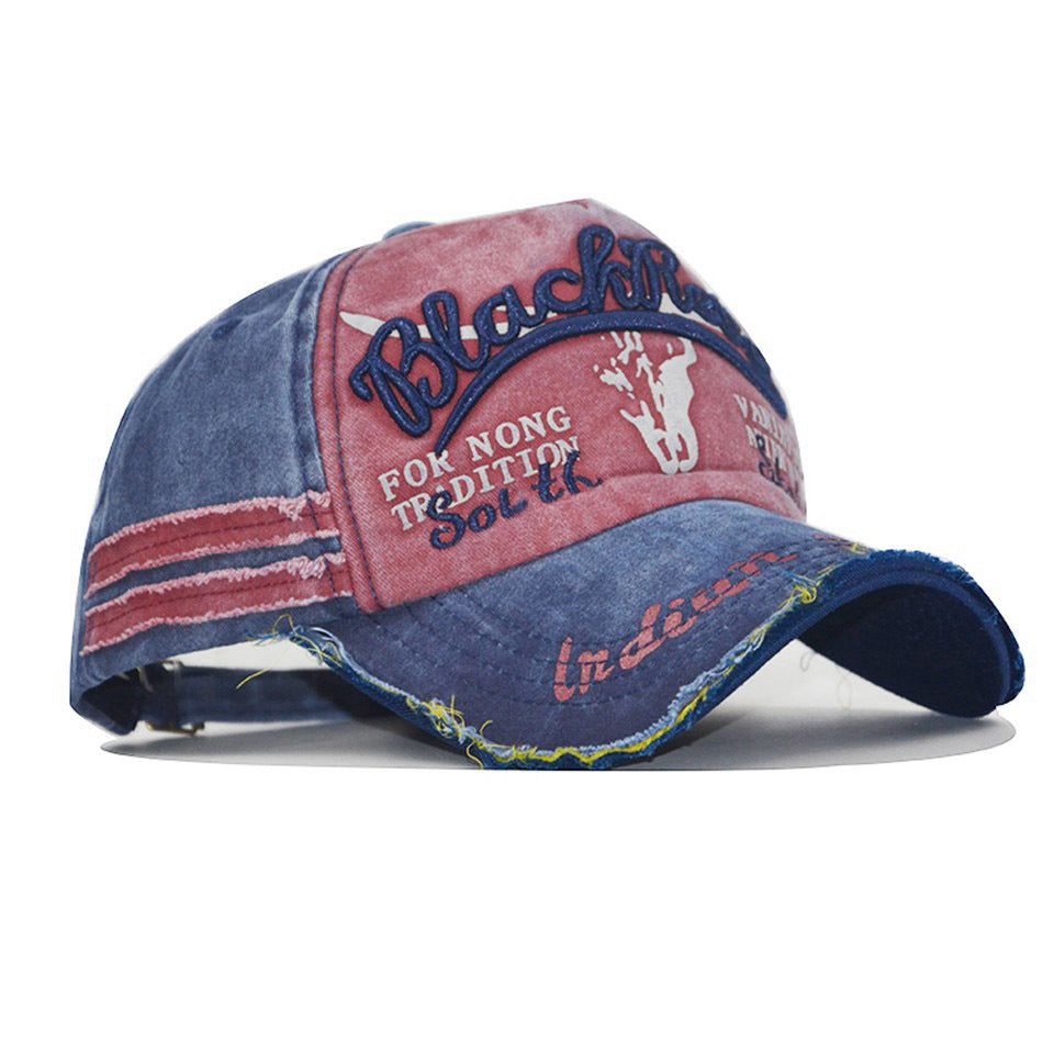 Wholesale of Embroidered Cotton Baseball Caps with Cow Heads