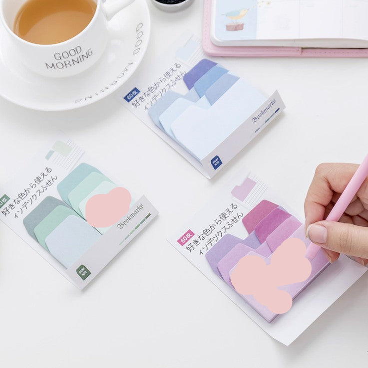 Wholesale Fresh gradient color multi-color index Post-It note index note bookkeeping tool message note n times Post 60