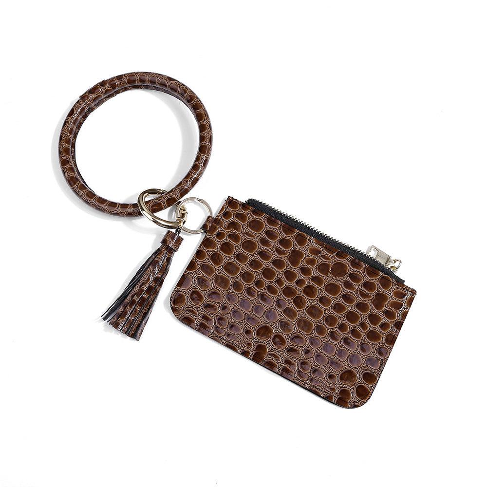 Wholesale Popular PU Leather Coin Purse Keychain