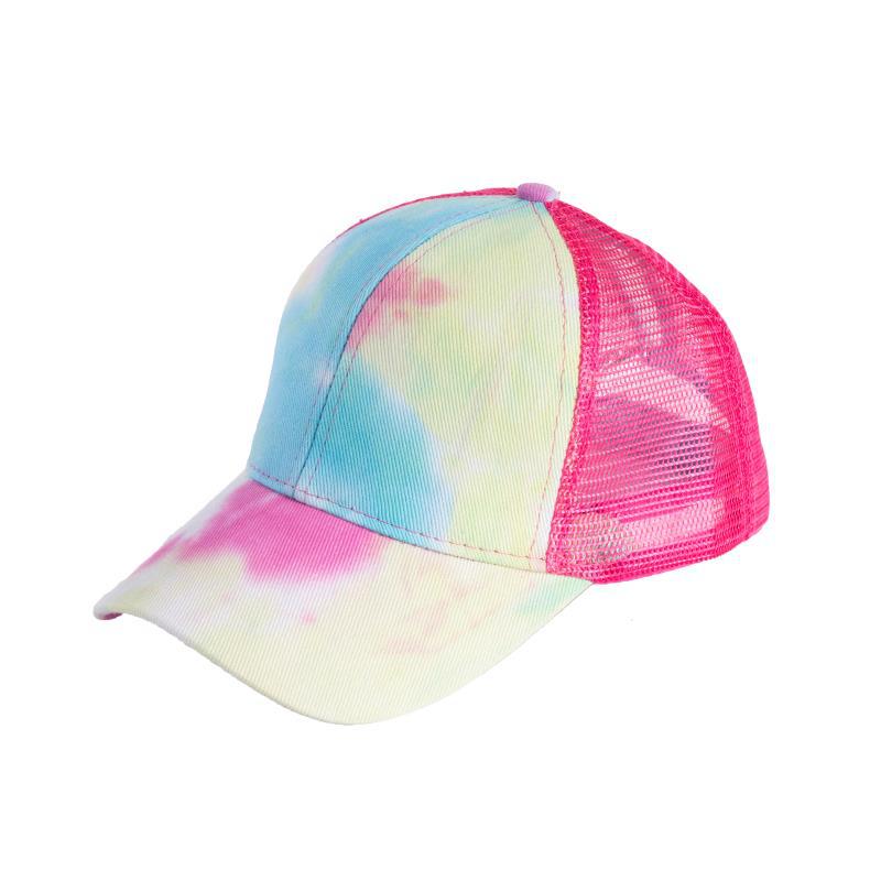 Wholesale Tie Dyed Ponytail Cotton Baseball