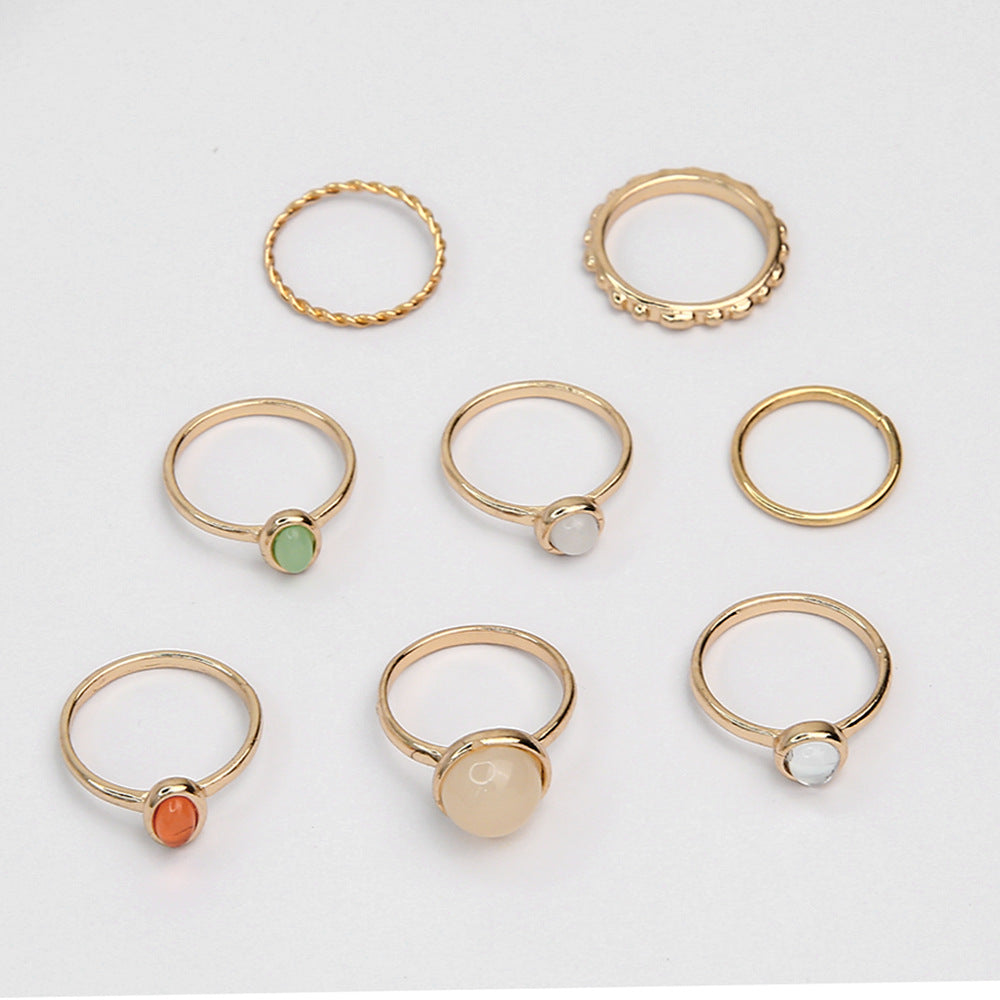 Wholesale Alloy Ring 8 Piece Set