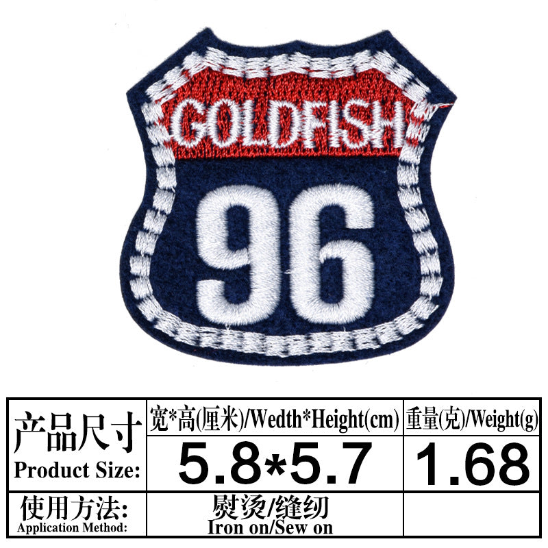 Wholesale Fashion English Alphabet Fabric Patches Set Of 9 Embroidered Badges With Adhesive Backing For Clothing DIY Decorative Craft Supply