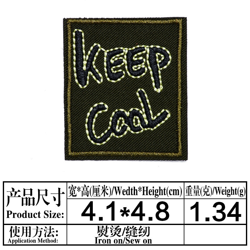 Wholesale Fashion English Alphabet Fabric Patches Set Of 9 Embroidered Badges With Adhesive Backing For Clothing DIY Decorative Craft Supply