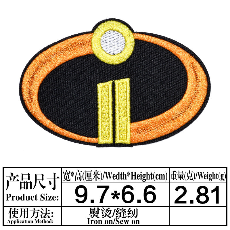 Wholesale Fabric Embroidered Patch Black Square English Name Badge Adhesive DIY Clothing Decoration Fashion Accessory For Everyday