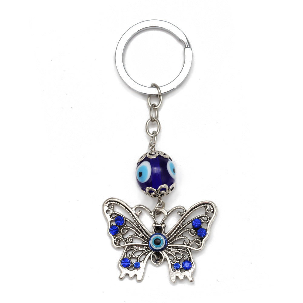 Wholesale Devil's Eye Ceramic Butterfly Keychains
