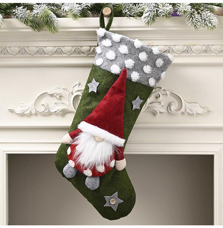 Wholesale Christmas Socks Gift Kids Candy Bag Ornaments