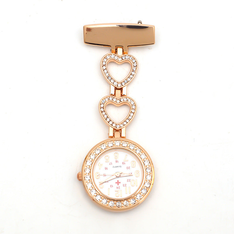 Wholesale Alloy Tumbled Nurse Watch Hanging Chest Watch