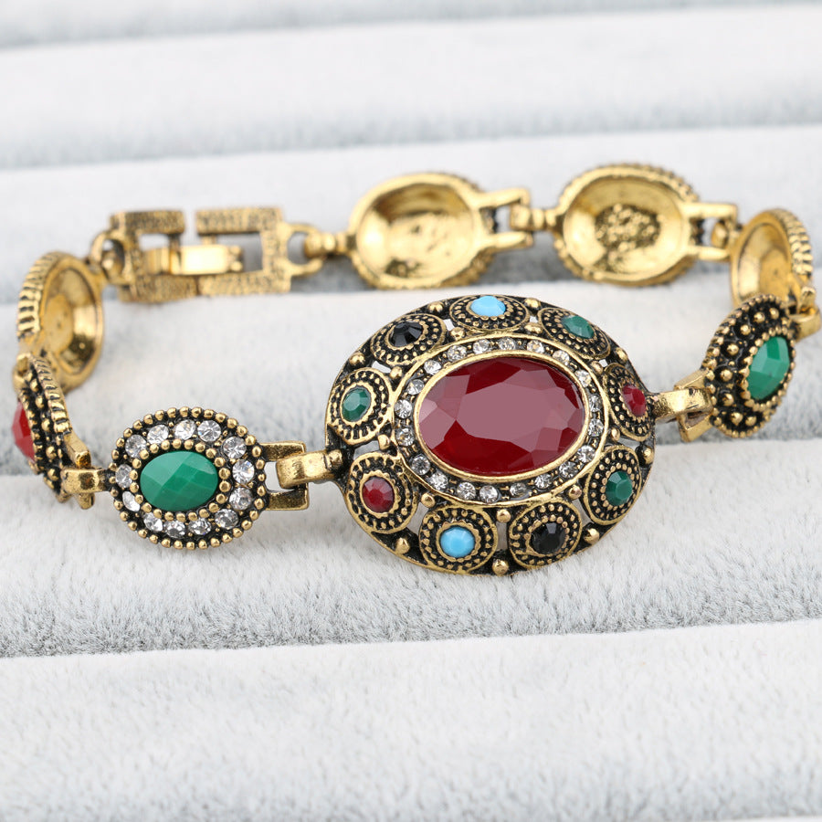 Wholesale Vintage Bohemian Style Gemstone Alloy Bracelets