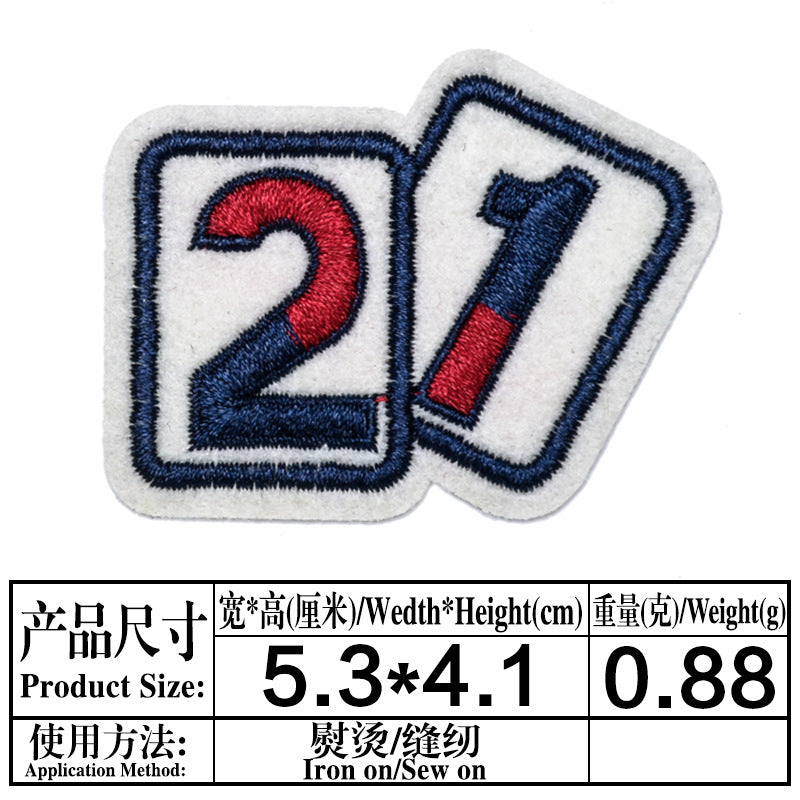 Wholesale Fashion English Alphabet Fabric Patches Set Of 9 Embroidered Badges With Adhesive Backing For Clothing DIY Decorative Craft Supply