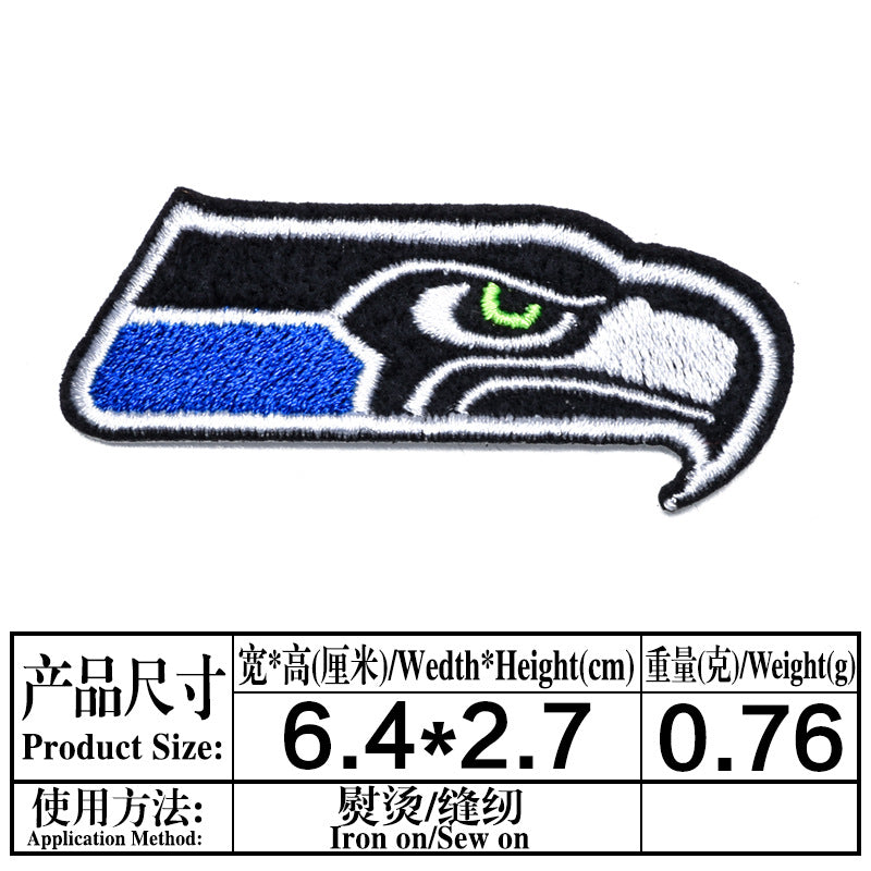 Wholesale Fashion English Alphabet Fabric Patches Set Of 9 Embroidered Badges With Adhesive Backing For Clothing DIY Decorative Craft Supply