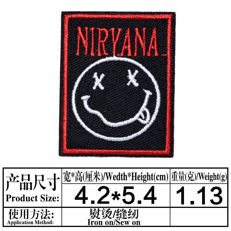 Wholesale Fabric Embroidered Patch Black Square English Name Badge Adhesive DIY Clothing Decoration Fashion Accessory For Everyday