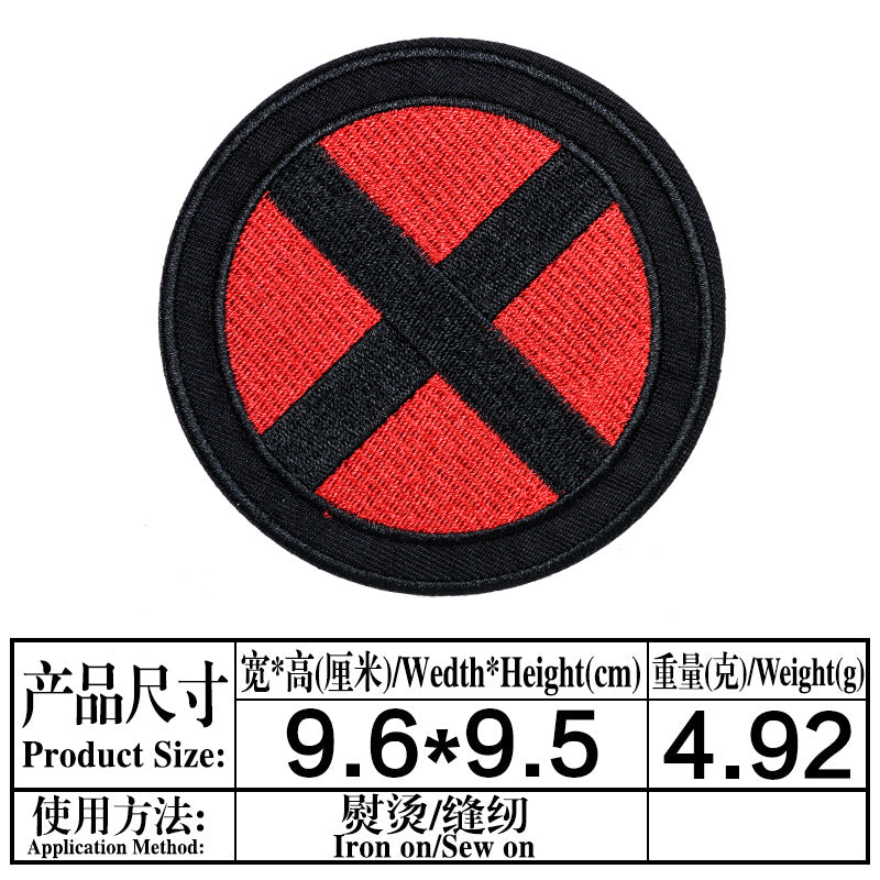 Wholesale Fabric Embroidered Patch Black Square English Name Badge Adhesive DIY Clothing Decoration Fashion Accessory For Everyday