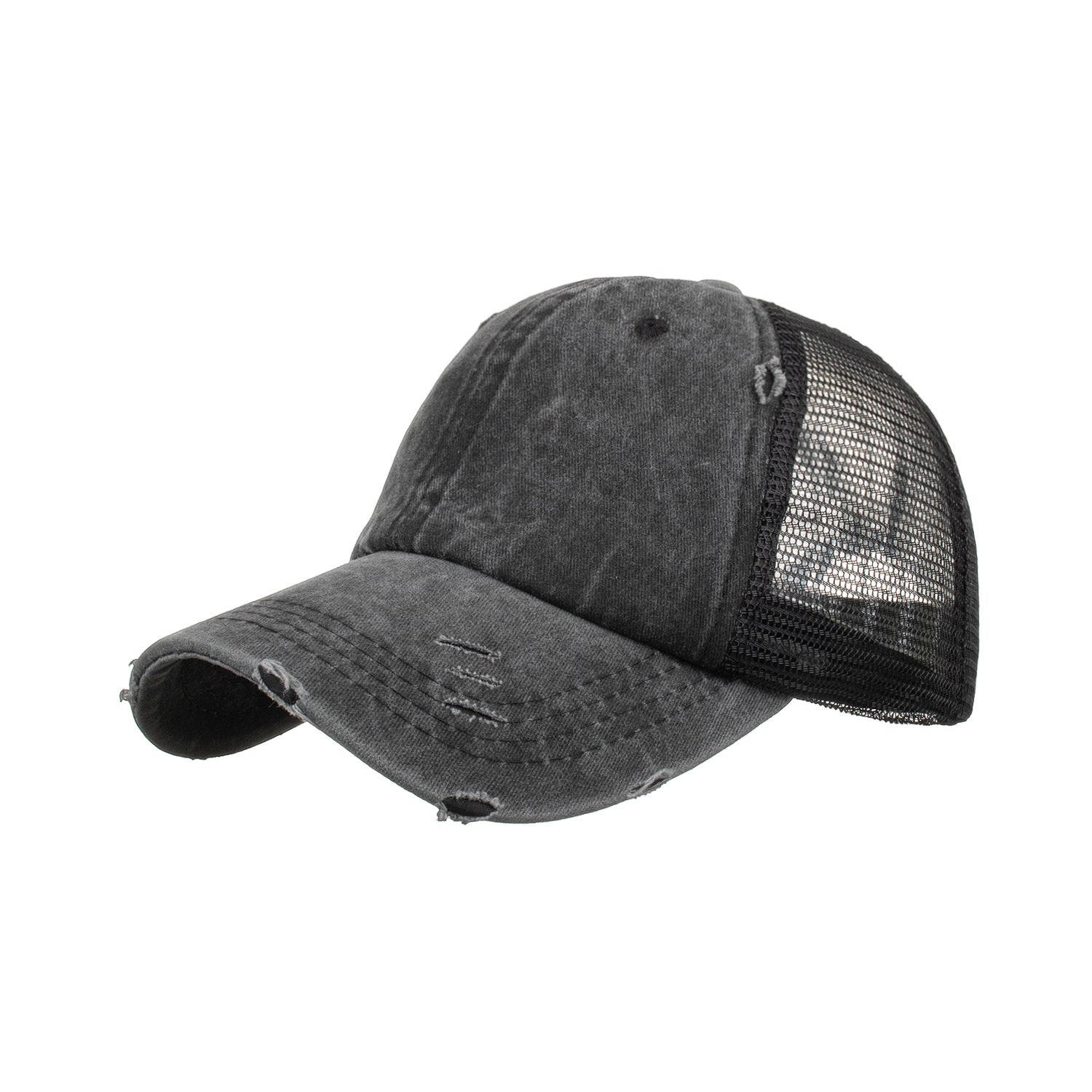Wholesale Washed distressed ponytail baseball cap