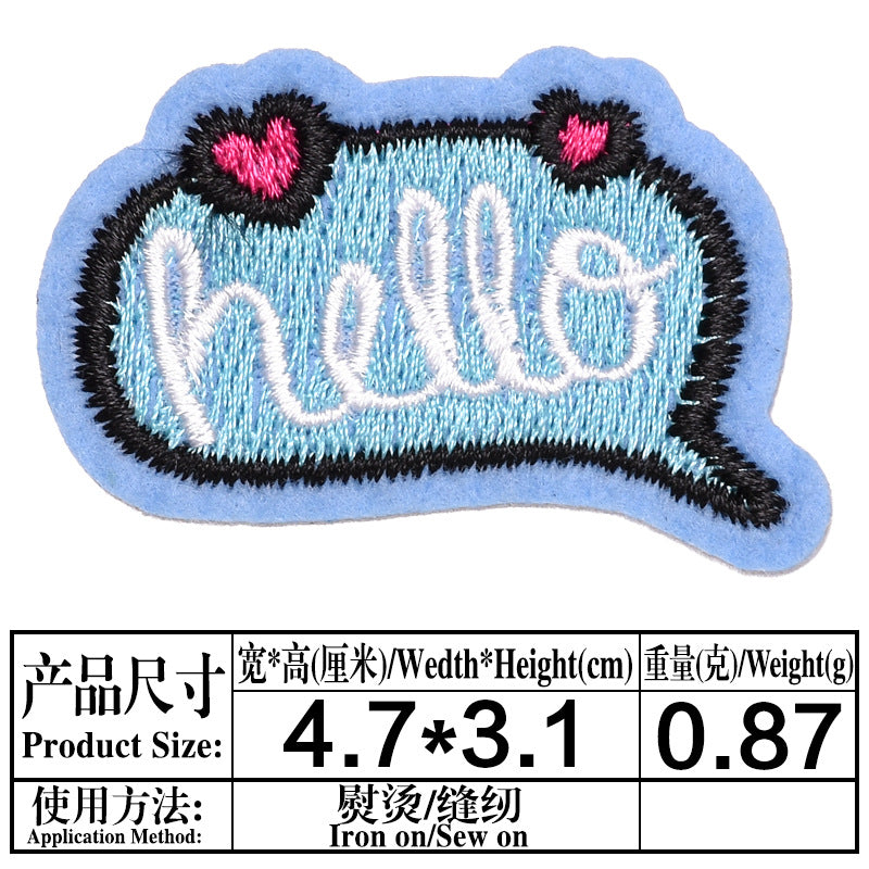 Wholesale Fashion Embroidered Letter Patches 9Pcs Iron On DIY Cloth Badges For Clothing Resale