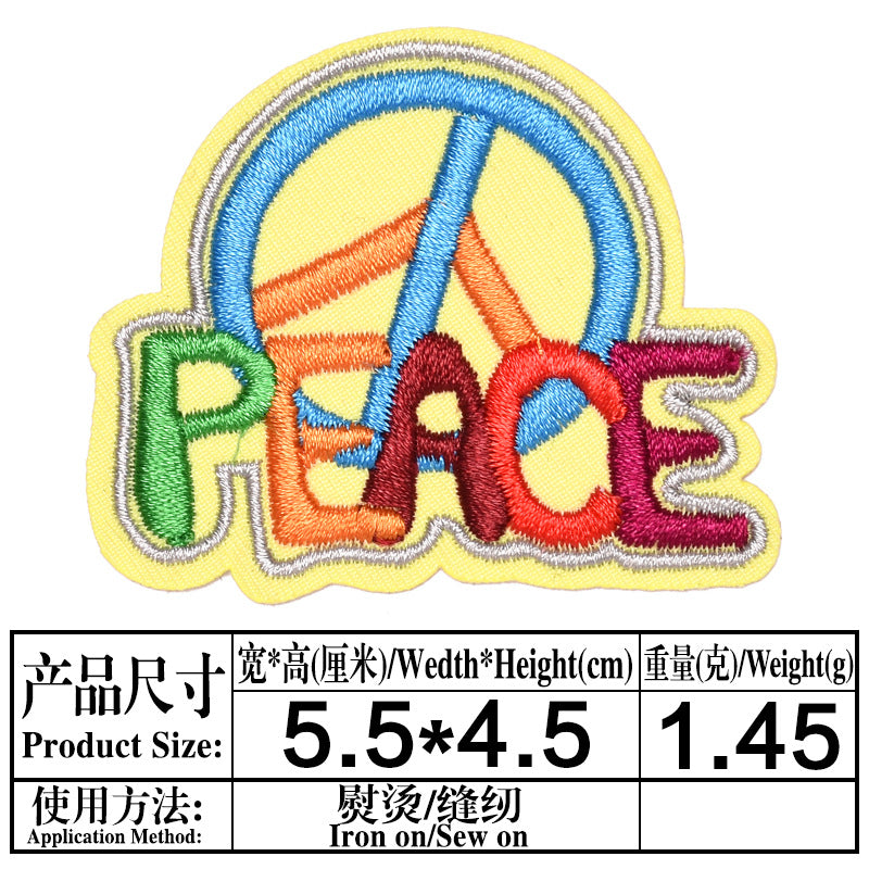 Wholesale Fashion Embroidered Letter Patches 9Pcs Iron On DIY Cloth Badges For Clothing Resale