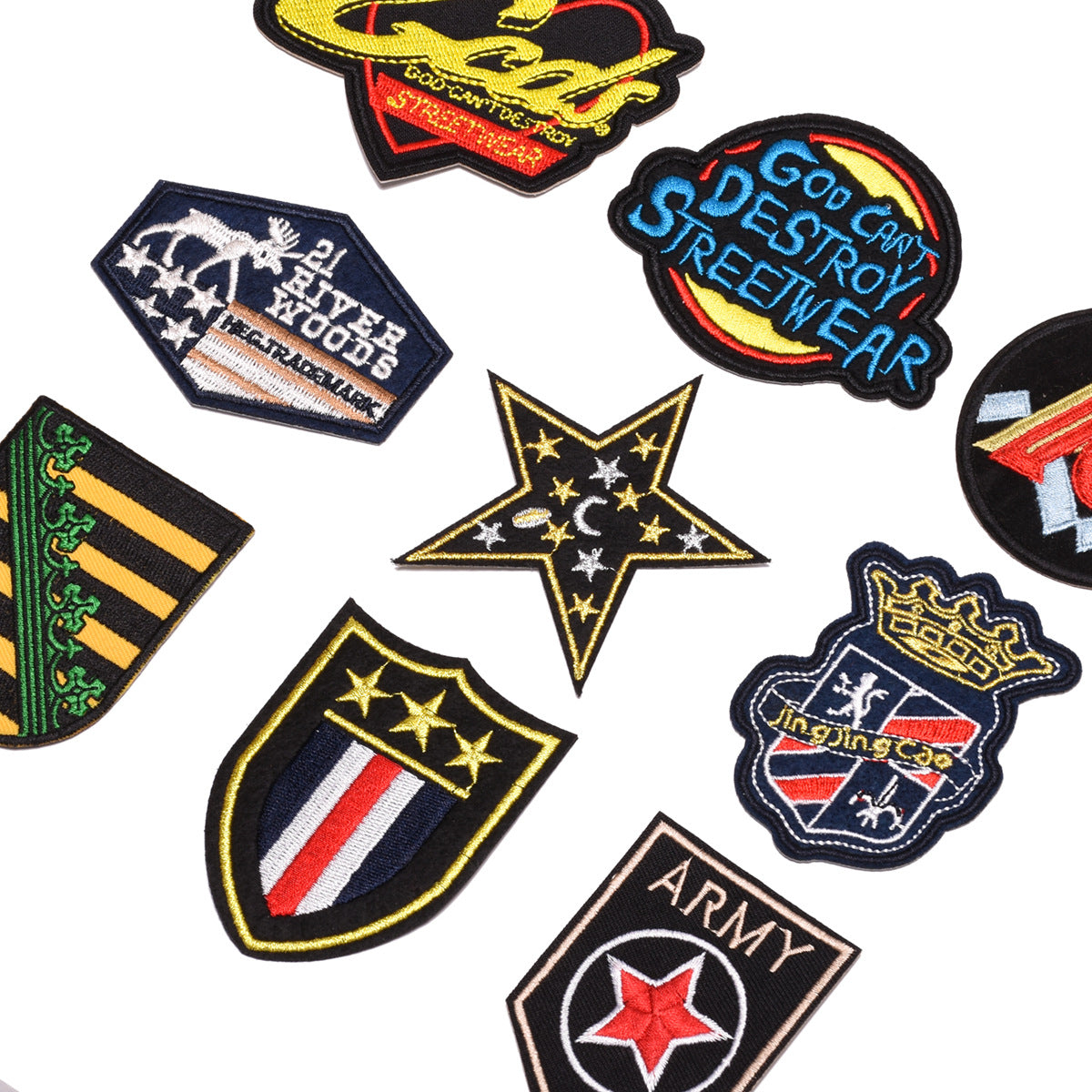 Wholesale Cloth Embroidered Patch Badges Set Of 9 For DIY Decorative Clothing Appliques