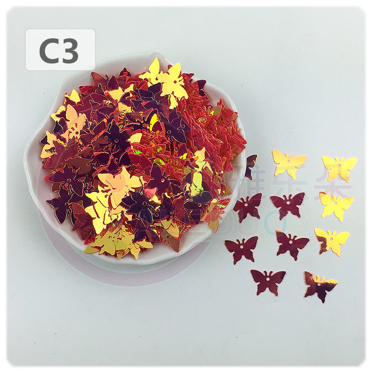 Wholesale Butterfly sequins PVC sequins 17MM filling sheet