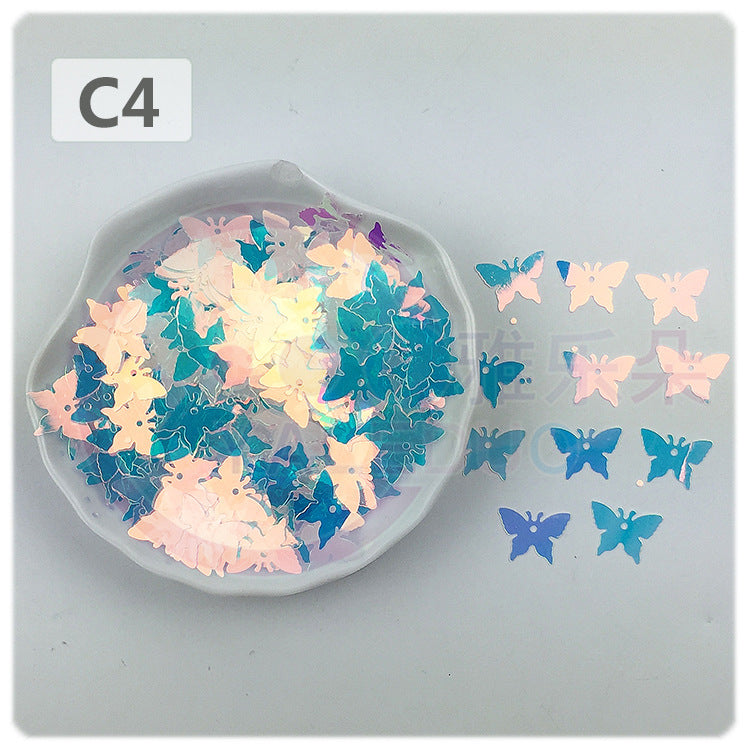 Wholesale Butterfly sequins PVC sequins 17MM filling sheet
