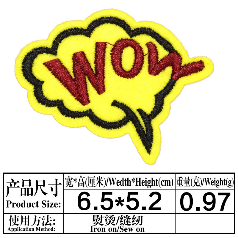 Wholesale Fashion Embroidered Letter Patches 9Pcs Iron On DIY Cloth Badges For Clothing Resale