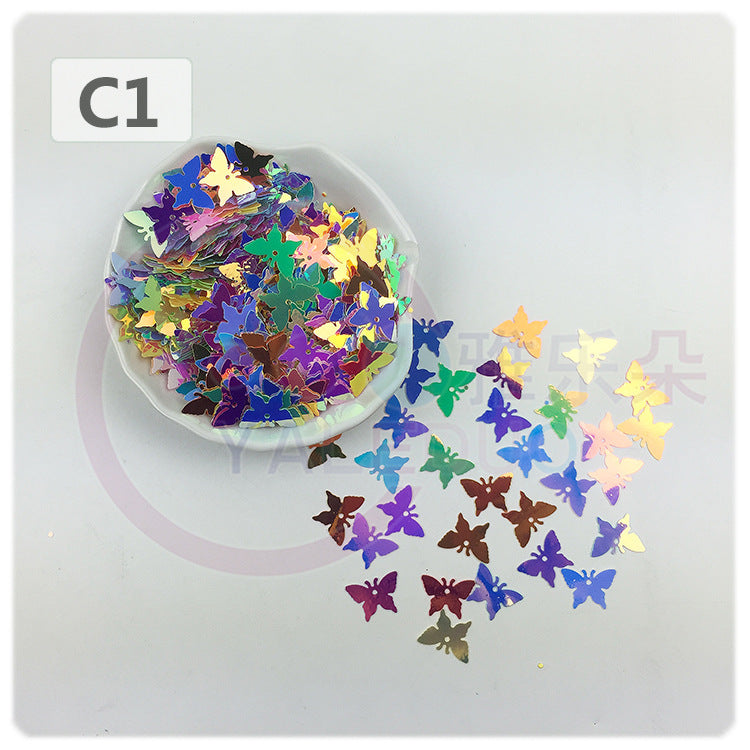 Wholesale Butterfly sequins PVC sequins 17MM filling sheet