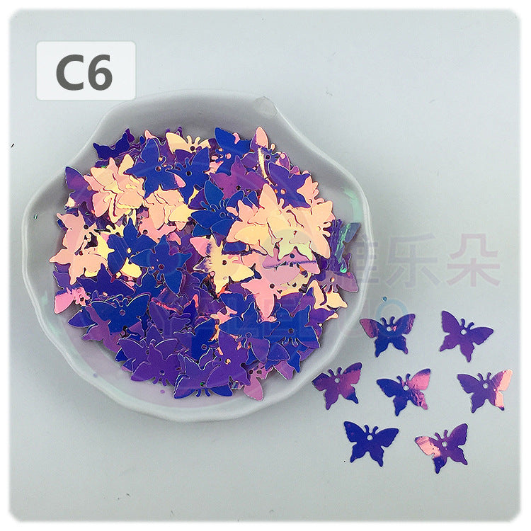 Wholesale Butterfly sequins PVC sequins 17MM filling sheet