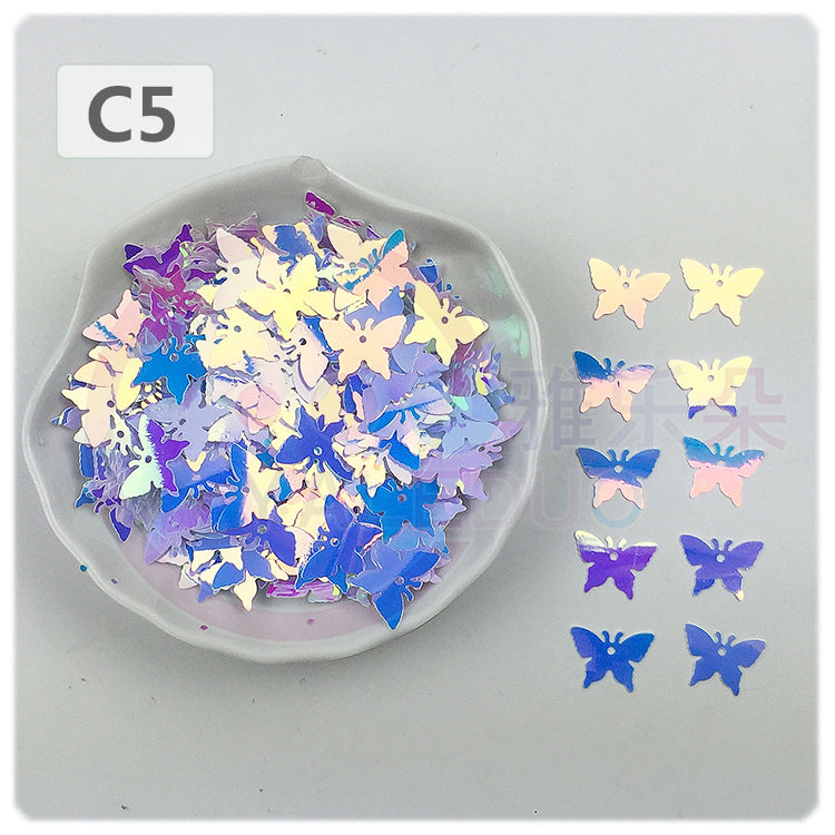 Wholesale Butterfly sequins PVC sequins 17MM filling sheet