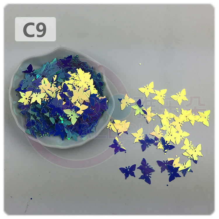 Wholesale Butterfly sequins PVC sequins 17MM filling sheet