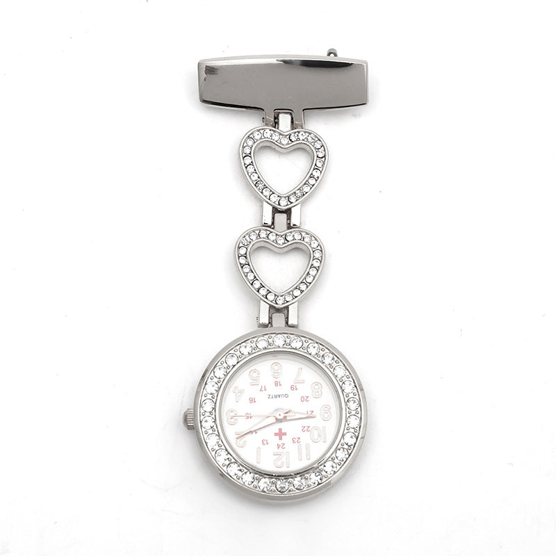 Wholesale Alloy Tumbled Nurse Watch Hanging Chest Watch