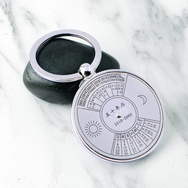 Wholesale Zinc Alloy Perpetual Calendar Keychain