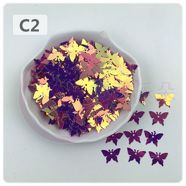 Wholesale Butterfly sequins PVC sequins 17MM filling sheet