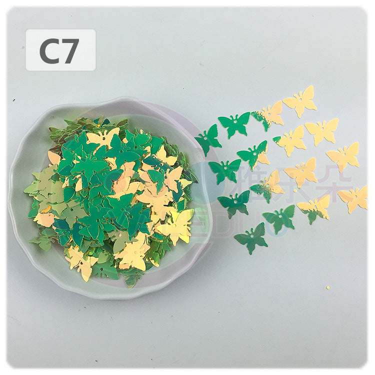 Wholesale Butterfly sequins PVC sequins 17MM filling sheet
