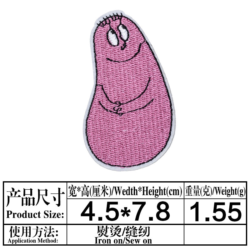 Wholesale Embroidered Cartoon Monster Animal Cloth Patches Self Adhesive Applique Chic Clothing Decoration For Boutique Resale