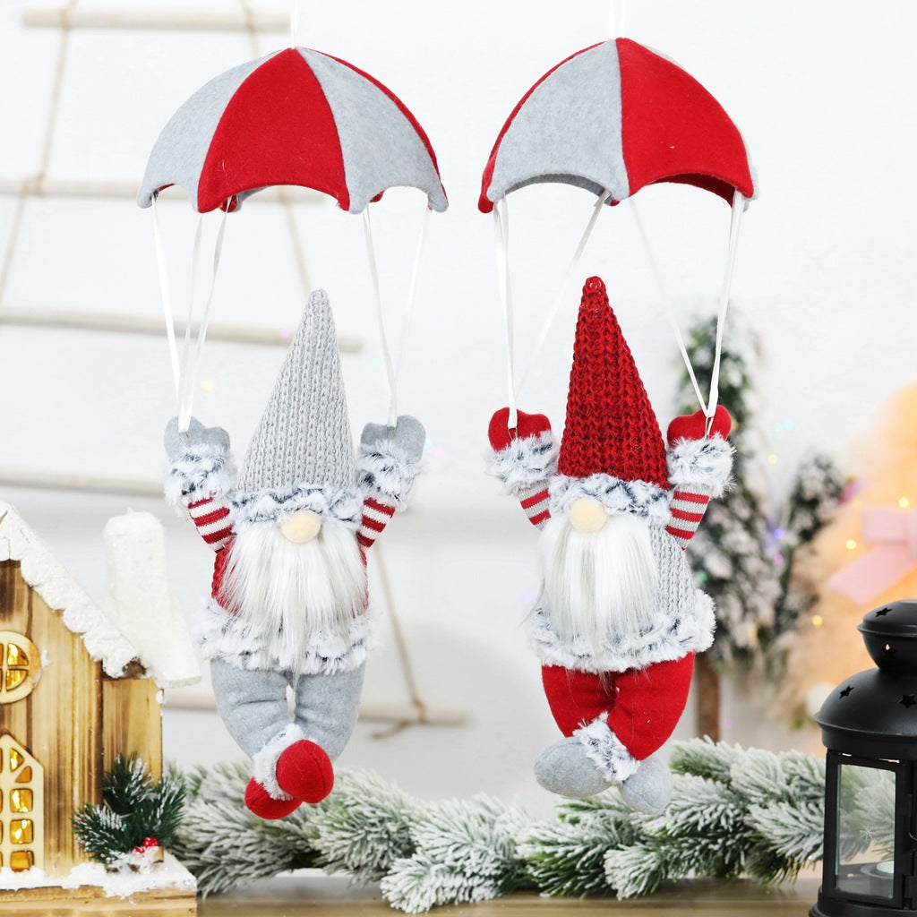 Wholesale Christmas Fabric Faceless Parachute Elderly Parachute Decoration Hanging Parts