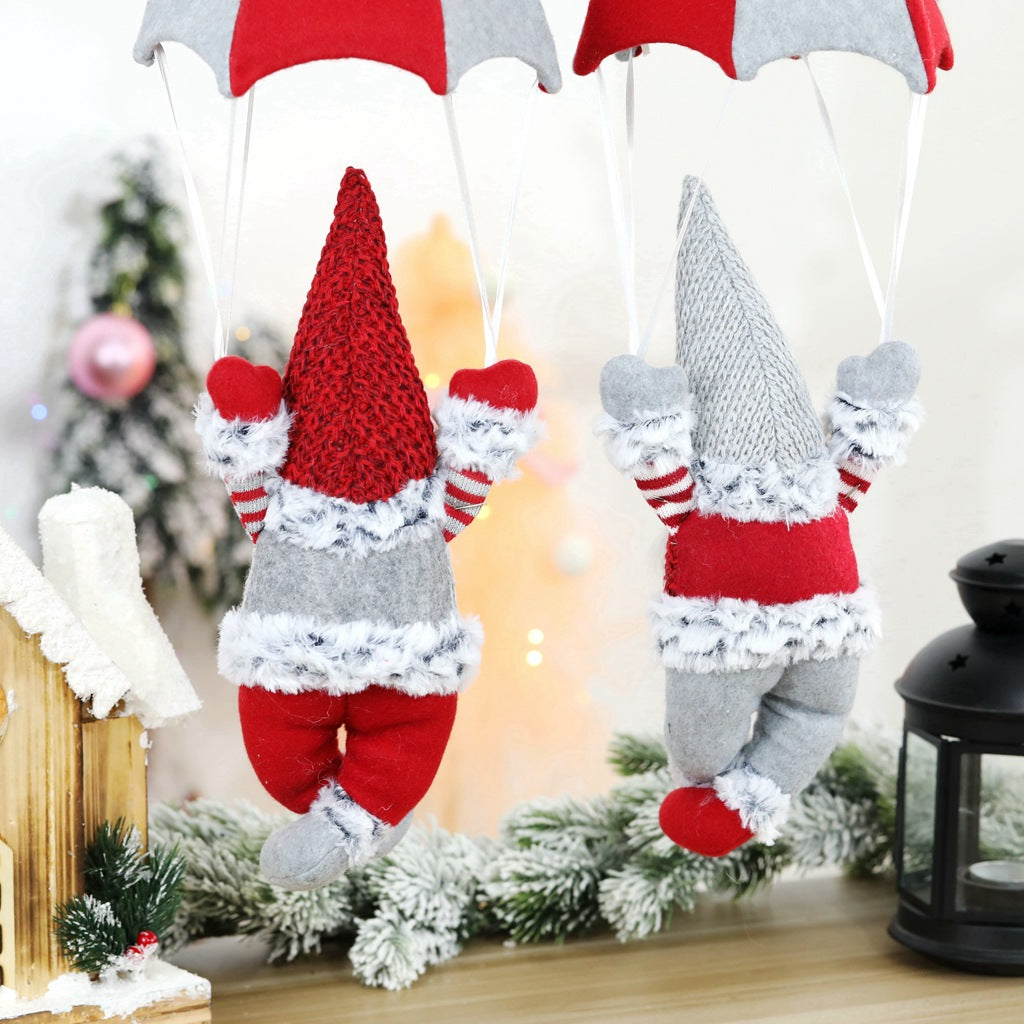 Wholesale Christmas Fabric Faceless Parachute Elderly Parachute Decoration Hanging Parts