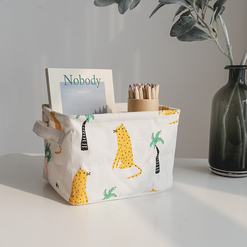 Wholesale Cotton Printed Desktop Storage Box