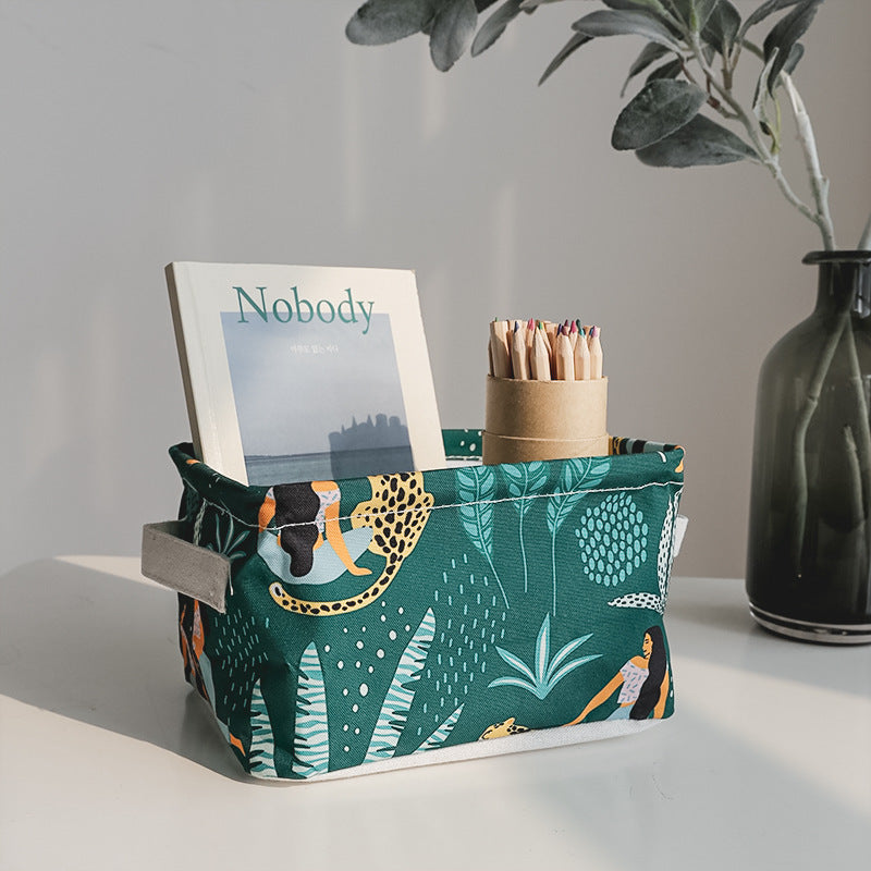 Wholesale Cotton Printed Desktop Storage Box