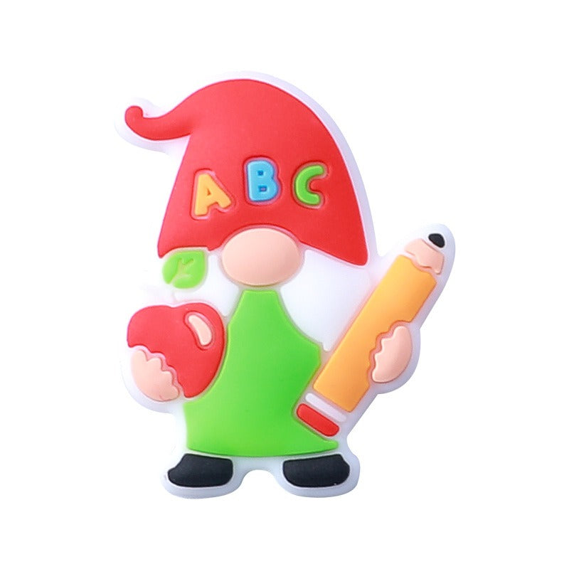 Wholesale 20pcs Cartoon Dwarf ABC Teacher Bead Pen Silicone Beads