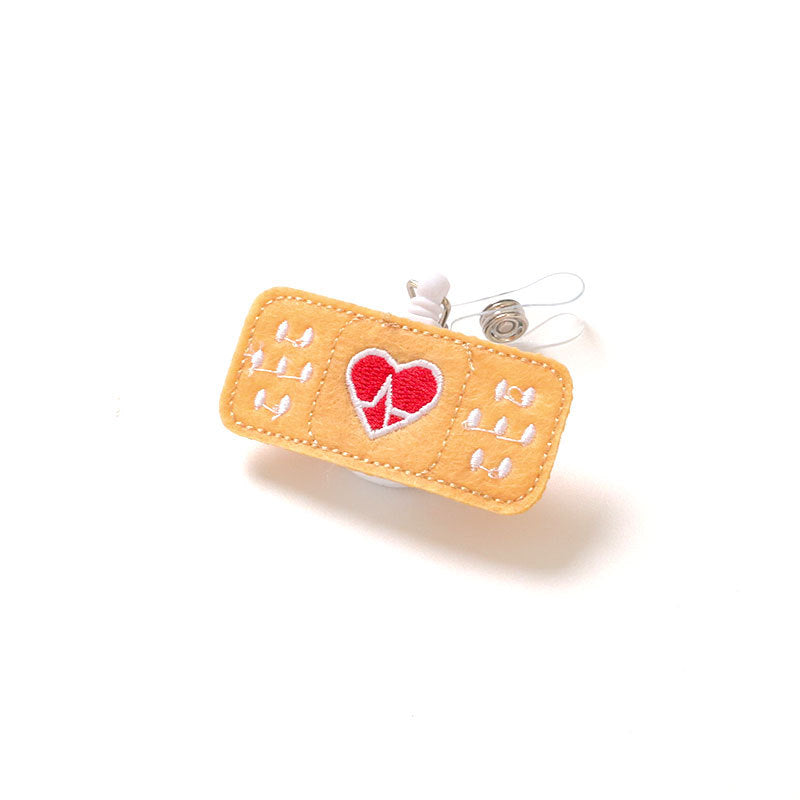 Wholesale Badge Reels Fabric Smiley Face Retractable Keychain