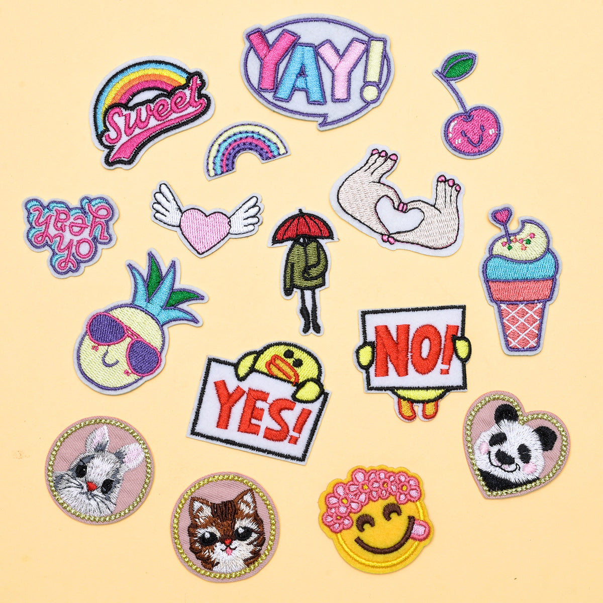 Wholesale Trendy Cartoon Cloth Patches 16 Styles Decorative Clothing Repair DIY Accessory