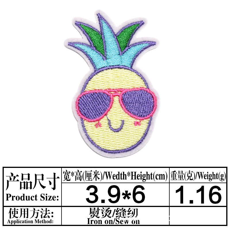 Wholesale Cloth Embroidered Patches Set Colorful Cartoon Animal Self Adhesive DIY Fashion Accessory