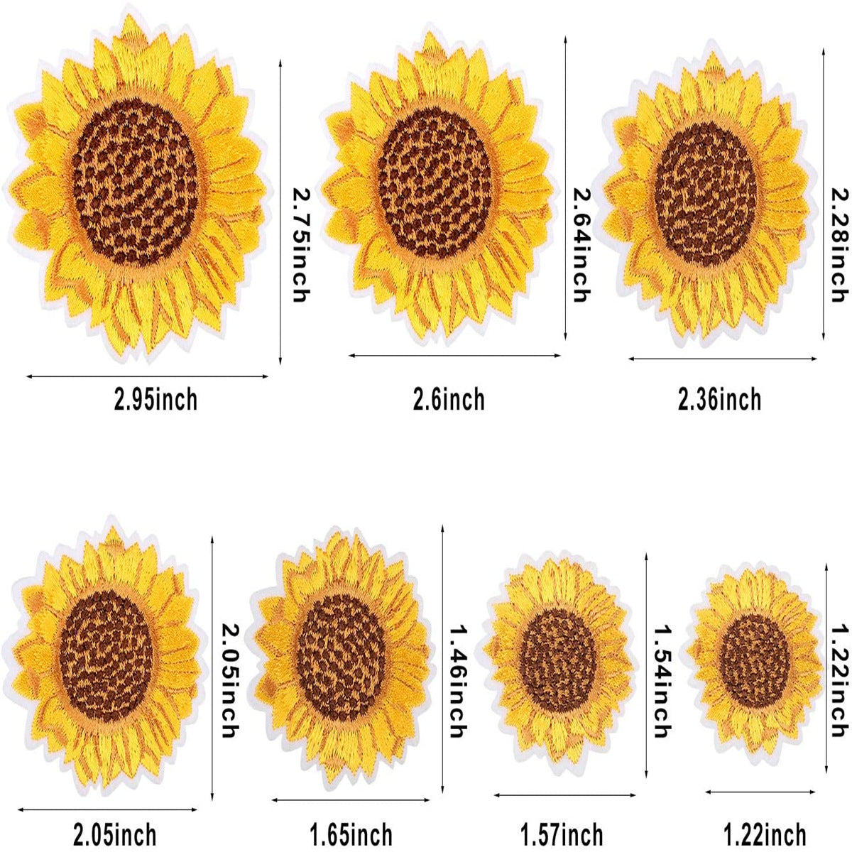 Wholesale Sunflower Embroidery Patch Set For Clothing Shoes Hats Bags Fashion Accessory