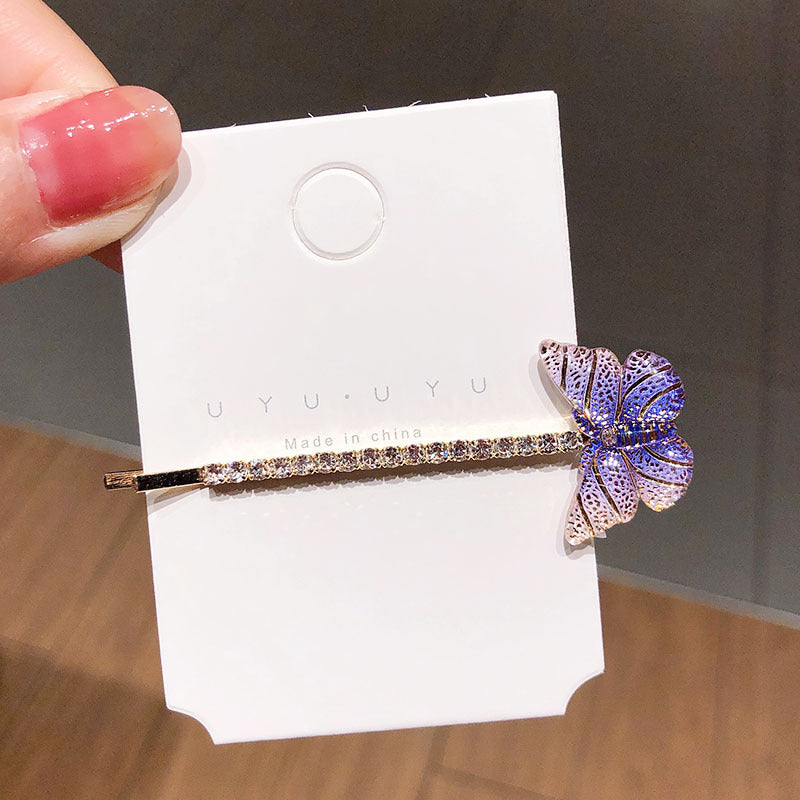 Wholesale Oil Dripping Butterfly Metal Hair Clip