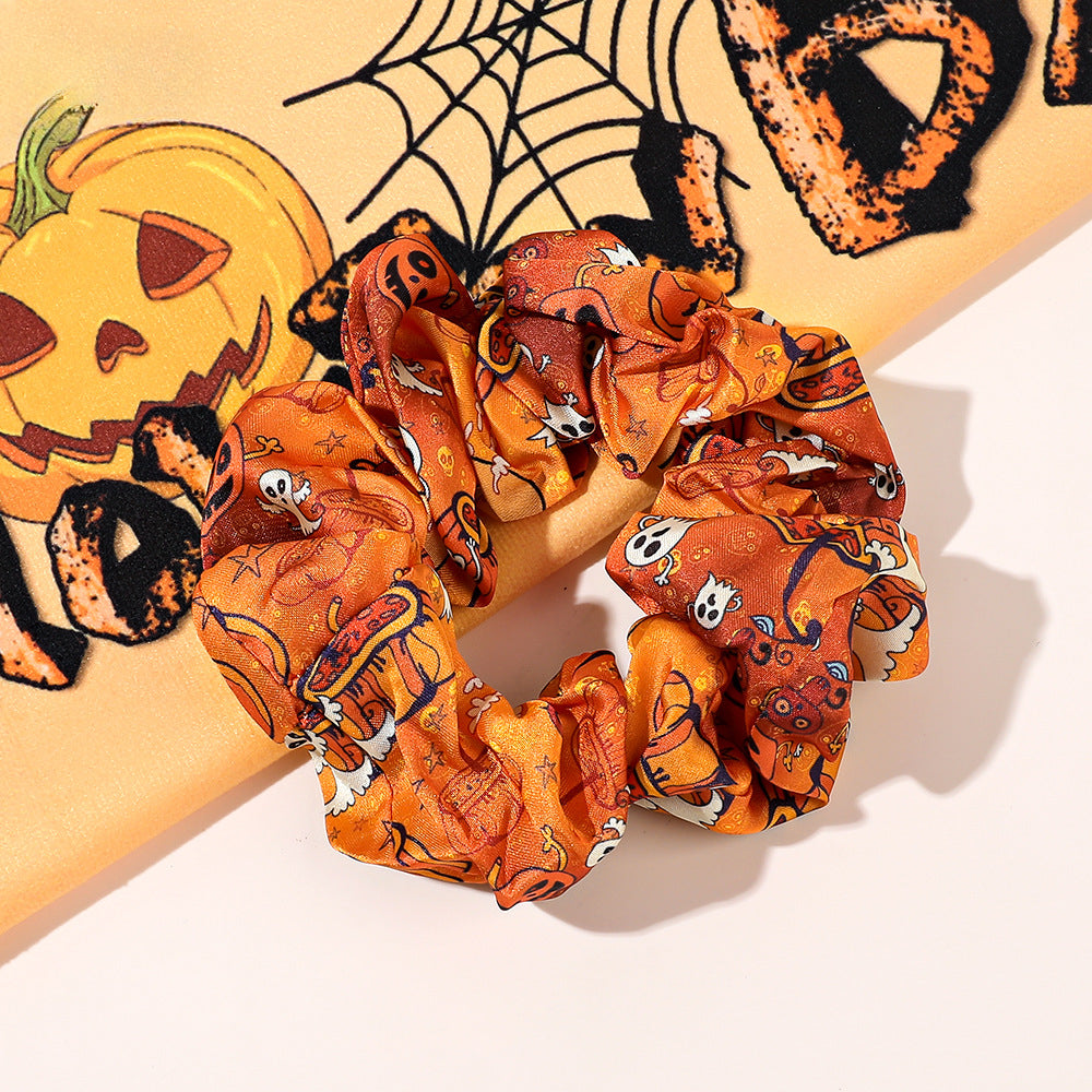 Wholesale Halloween Large Intestine Hair Ring, Pumpkin Skull, Personality Holiday Hair Accessories