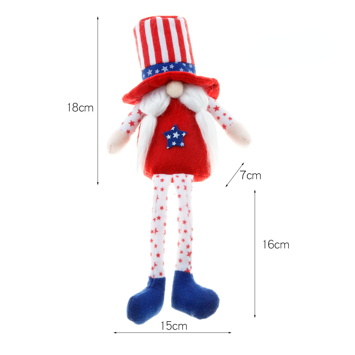 Wholesale of American National Day Long Legged Rudolf Dwarf Faceless Old Man Fabric Doll Ornaments