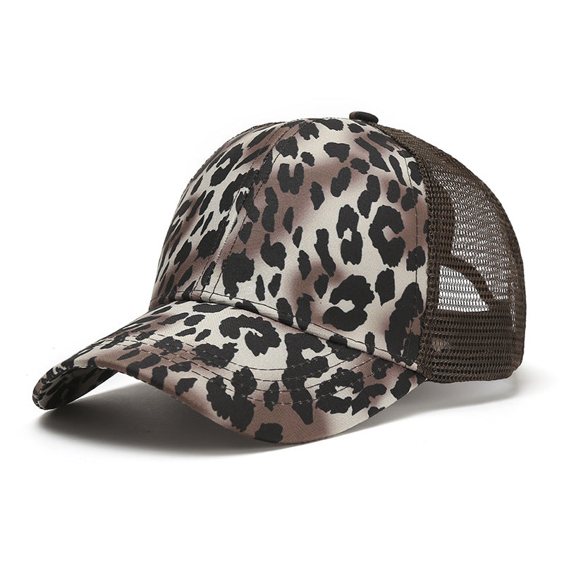 Wholesale Leopard Pattern Acrylic Mesh Hat Baseball Hat