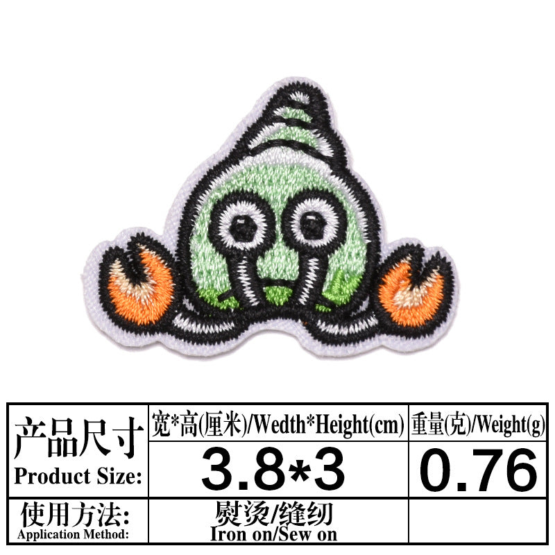 Wholesale Boutique Ocean Animal Cloth Patches 25 Cute Cartoon Embroidered Appliques For Clothing Repair Trendy DIY Badges