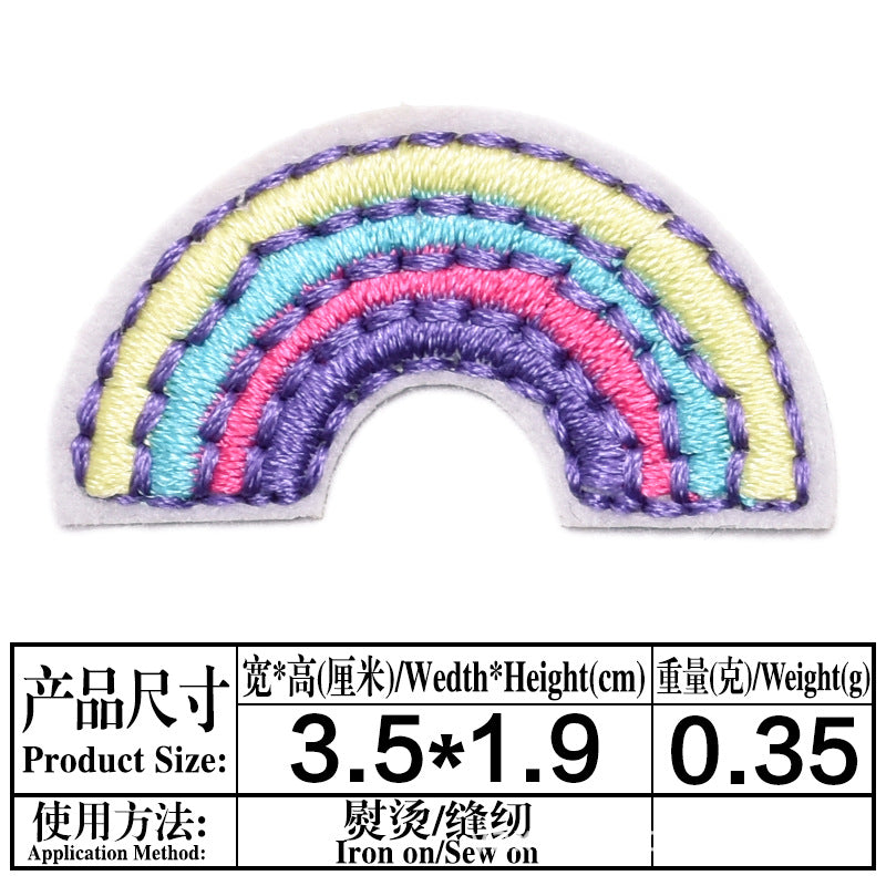 Wholesale Cloth Embroidered Patches Set Colorful Cartoon Animal Self Adhesive DIY Fashion Accessory
